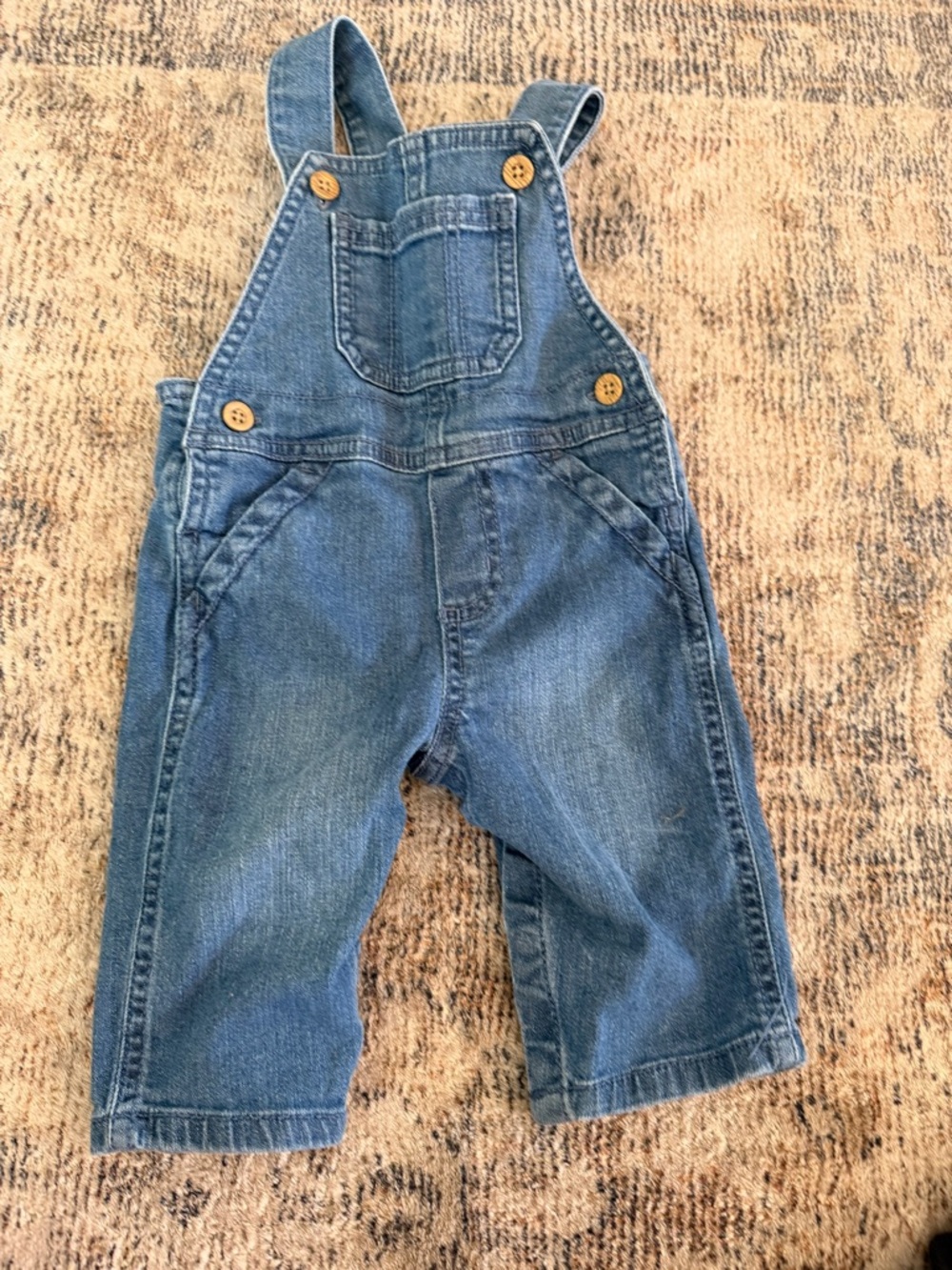 Set of 4 Baby/Toddler Overalls - Brown, Light Blue, Denim, Black - Picture 6 of 13